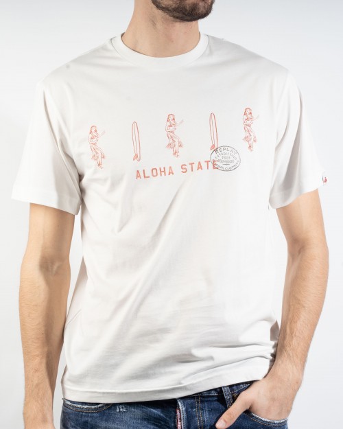 T-Shirt REPLAY AMB ESTAMPAT...