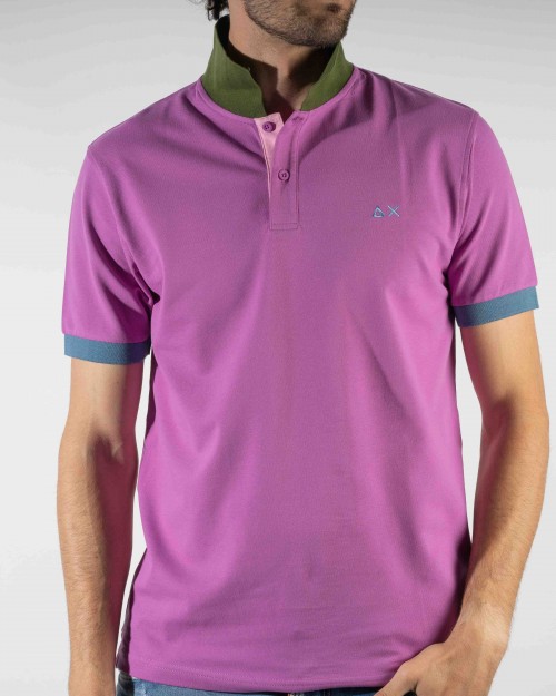 Polo SUN68 piqué de algodón...